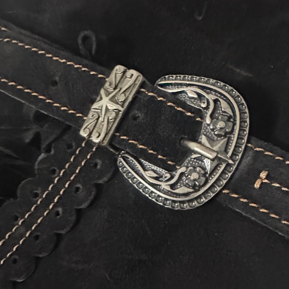 El Vaquero Coleen Silverstone Carbon Fringe Suede Boots - 39 - Picture 9 of 15